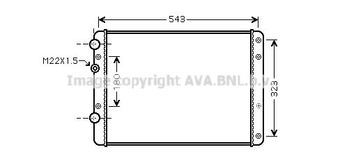 AVA QUALITY COOLING Radiaator,mootorijahutus VW2249